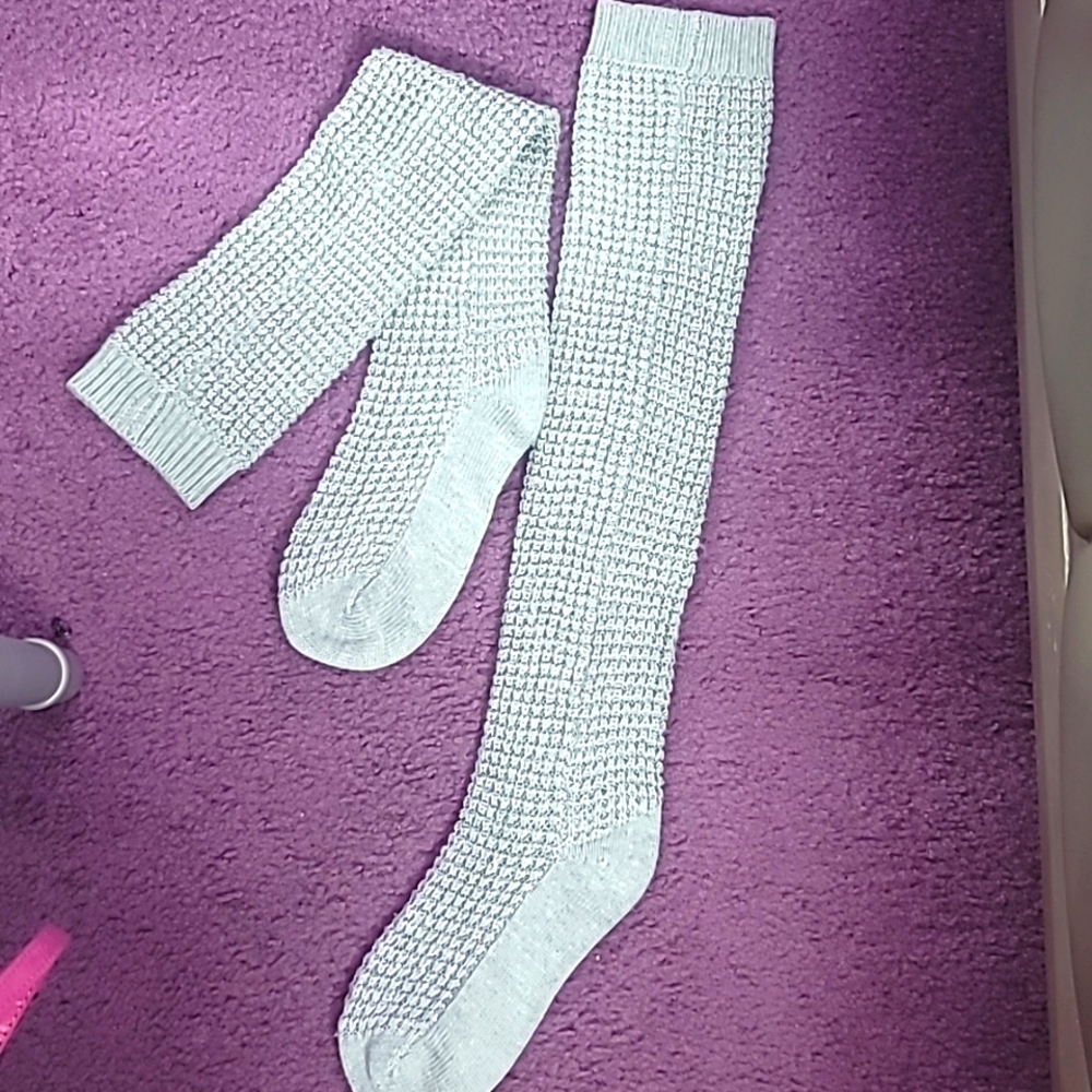 Victoria secret knee high sweater socks.  Nwt